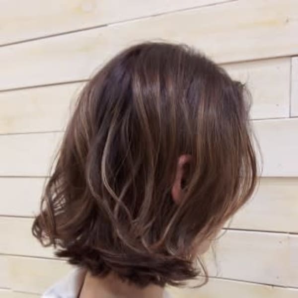 抜け感ハイライト 外ハネボブウェーブ