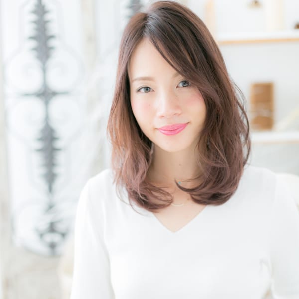 色っぽかわいい☆アシンメトリーワンカール シフォンウェーブ