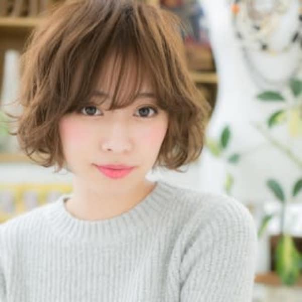 大人かわいい♪Aラインゆるふわ小顔ボブ リッチウェーブ