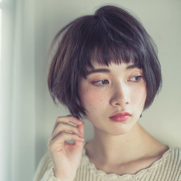 【Lily. 】ショートボブグレージュ前髪ショート