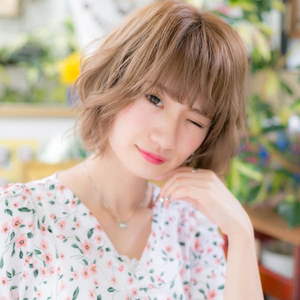 ショートでも◎外国人風ふんわりパーマ シフォンウェーブ