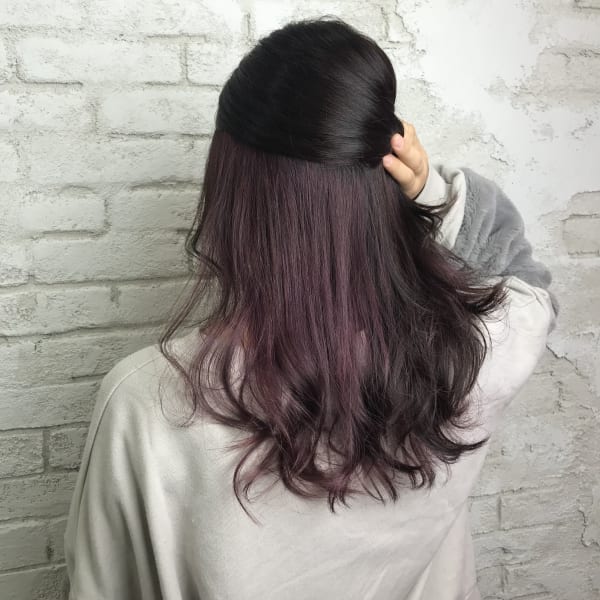 ピンクパープルインナーカラー 池袋 HARUKA