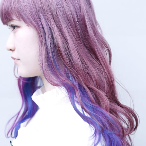 デザインカラー　ユニコーンでピンク＆ブルー＆パープル