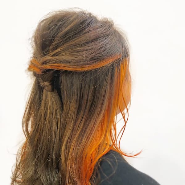 【garden 平野】オレンジインナーカラー