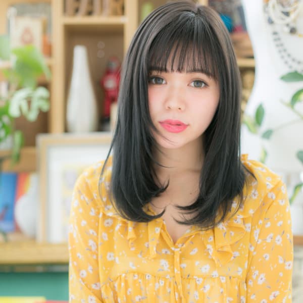 黒髪が大人かわいい…愛されワンカール モテロング