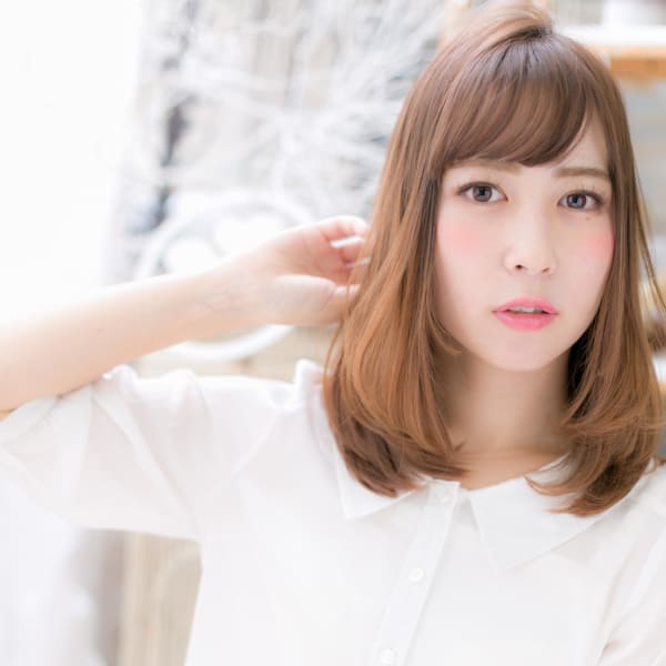 くせ毛風♪ゆるふわワンカールミディ　モテロング