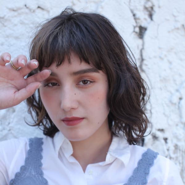 ミディアムパーマスタイル