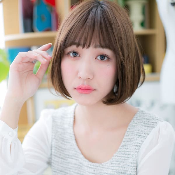 サラツヤ前下がりボブで☆cuteな小顔 エアリーカール