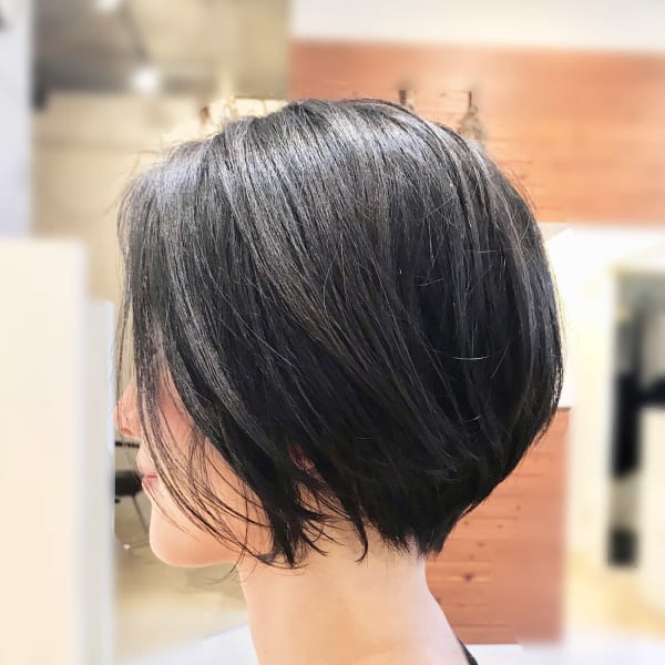 長め前髪、黒髪xショートボブ|Marco