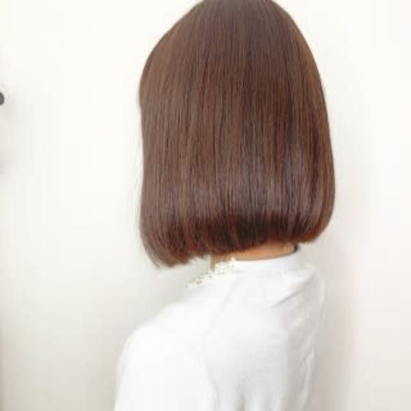 オススメ順 30代 ストレートパーマ グラデーション セミロングの髪型 ヘアスタイル 楽天ビューティ