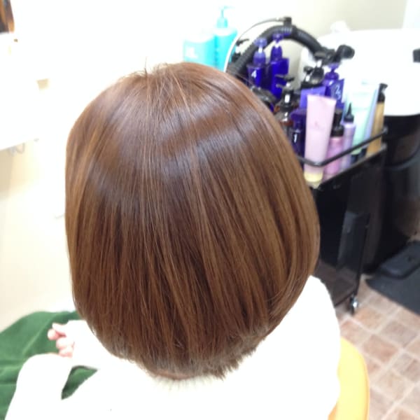 ☆春色モードボブ×明るめアッシュ☆柔らか透明感☆|ANGE