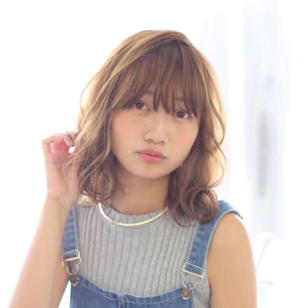 透けバング×ラフカール