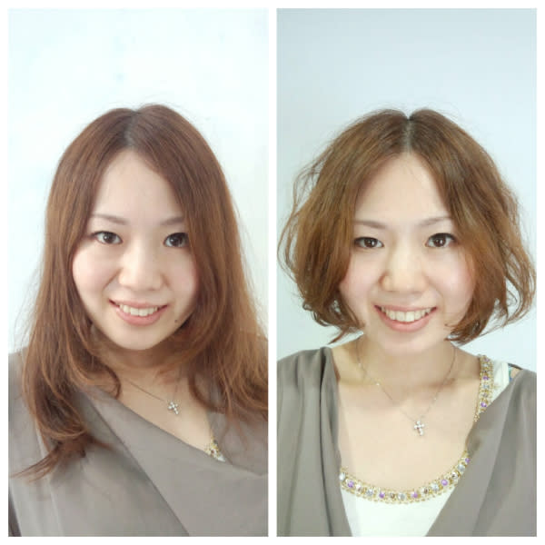 ボブのエアリーパーマスタイル|kenie