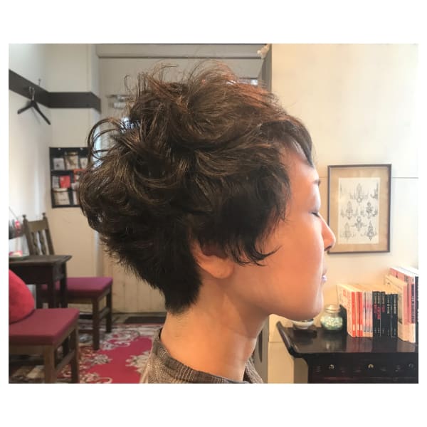 ショートのラフパーマ