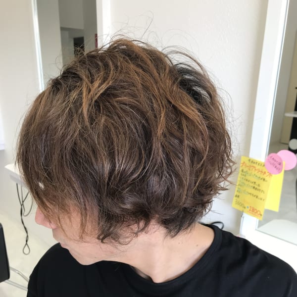 メンズ　クセ毛風パーマ