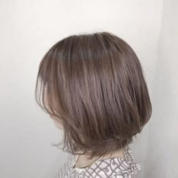 【reir下北沢】*ボブ+ハイライト×ミルキーベージュ*