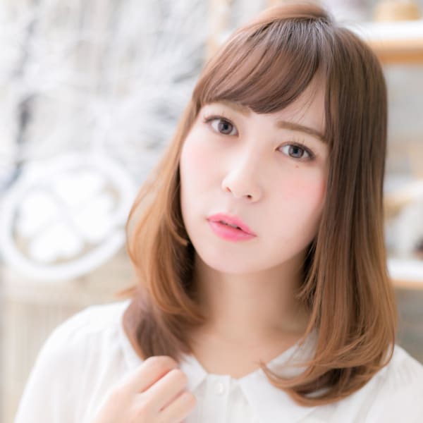 くせ毛風♪ゆるふわワンカールミディ　ニュアンスカール