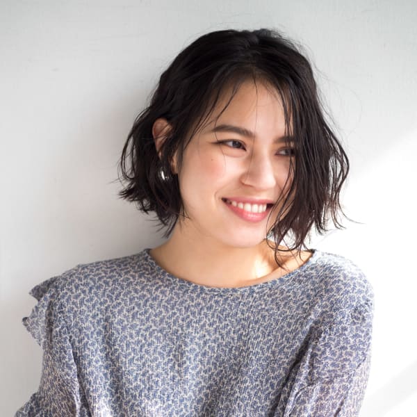 大人のゆるふわボブパーマ