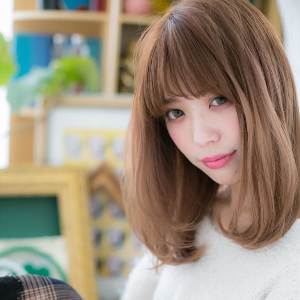 3Dカラー&斜めバングで♪しっとりワンカール モテロング