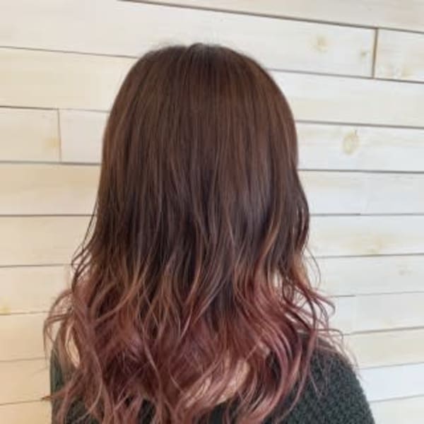 くすみピンクのグラデーション