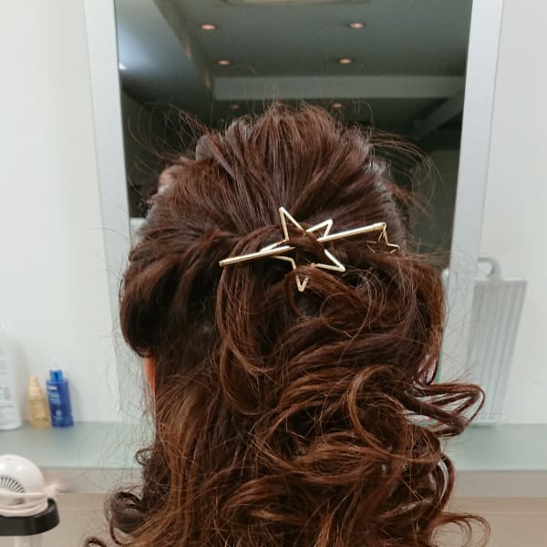 大人可愛い☆ハーフアップ