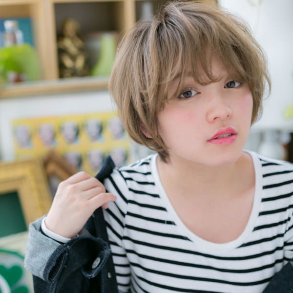 ふわくしゅ◎外国人風小顔マッシュショート　エアリーカール