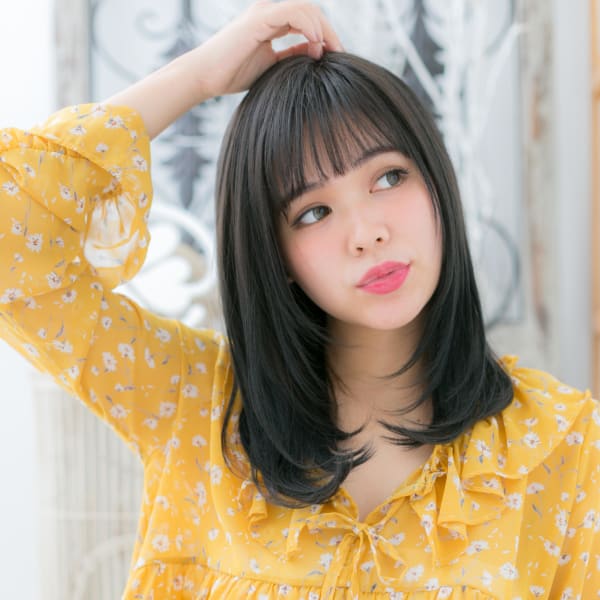 黒髪が大人かわいい…愛されワンカール　ニュアンスカール