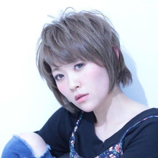 グレージュショート