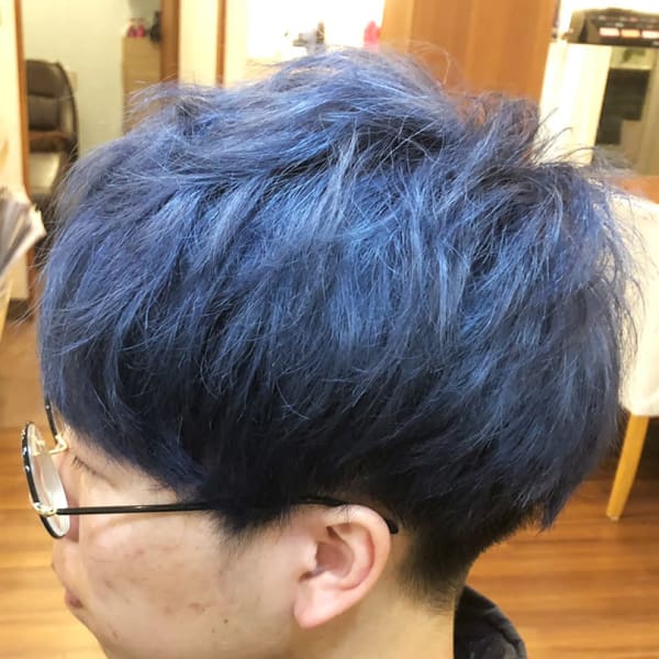 ラブリーヘア カラー ブルー メンズ 最高のヘアスタイルのアイデア