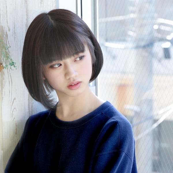オススメ順 モード ボブ 黒髪の髪型 ヘアスタイル 楽天ビューティ