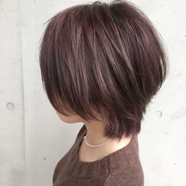 深みバイオレット×大人ショート