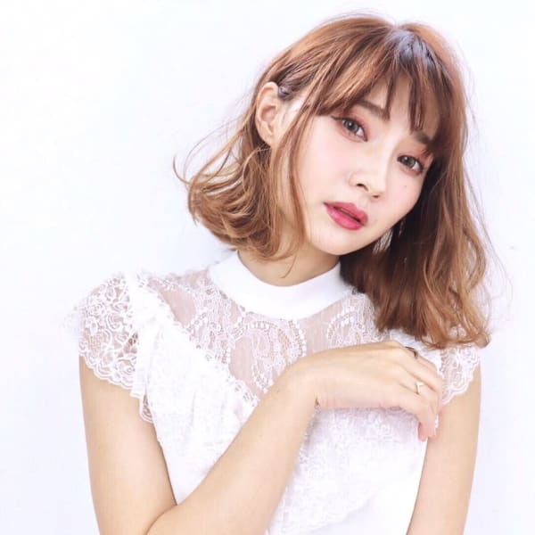 シースルーボブ×ミルキーアッシュ