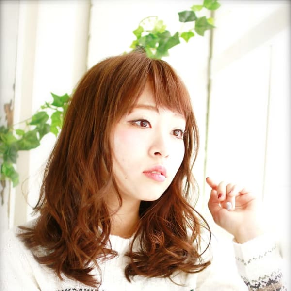 くせ毛風ウェーブミディ～ルーズなふわウェーブ～