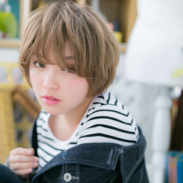 ふわくしゅ◎外国人風小顔マッシュショート ふわふわボブ