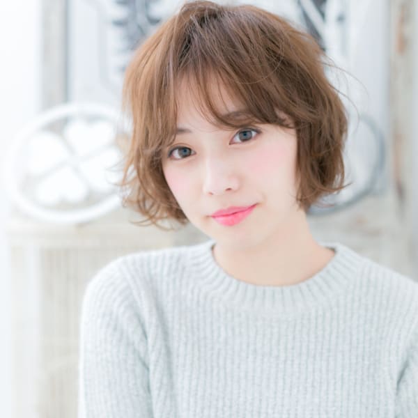 大人かわいい♪Aラインゆるふわ小顔ボブ キュートボブ