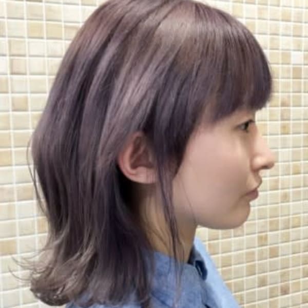 ボブウルフ×ペールグレイパープル