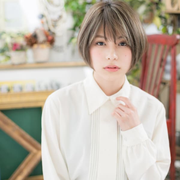 外国人風カラー☆ナチュラルツヤツヤストレート マッシュボブ