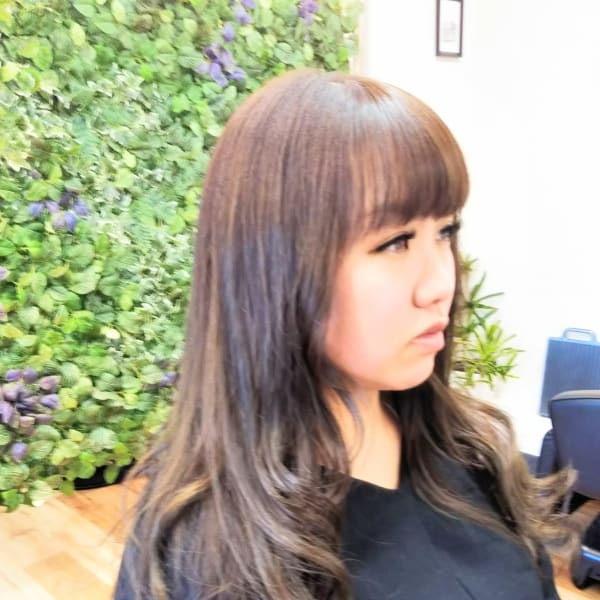 ロングスタイルのミックスカラー