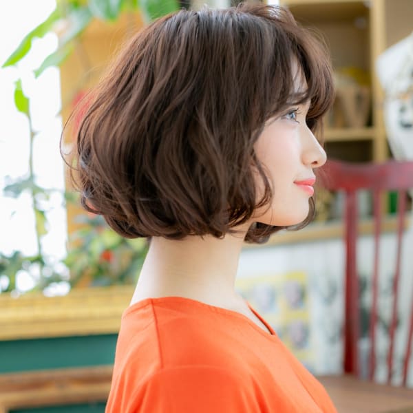 重軽MIX!大人かわいいアシンメトリーボブ エアリーボブ