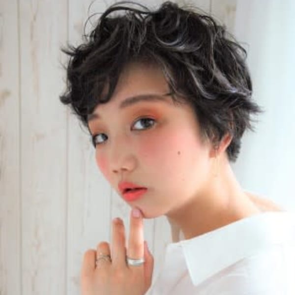 マッシュショートパーマ