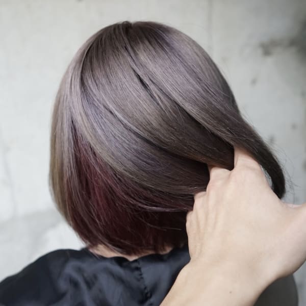 【haku/川口】ミルクティーグレー&パープル