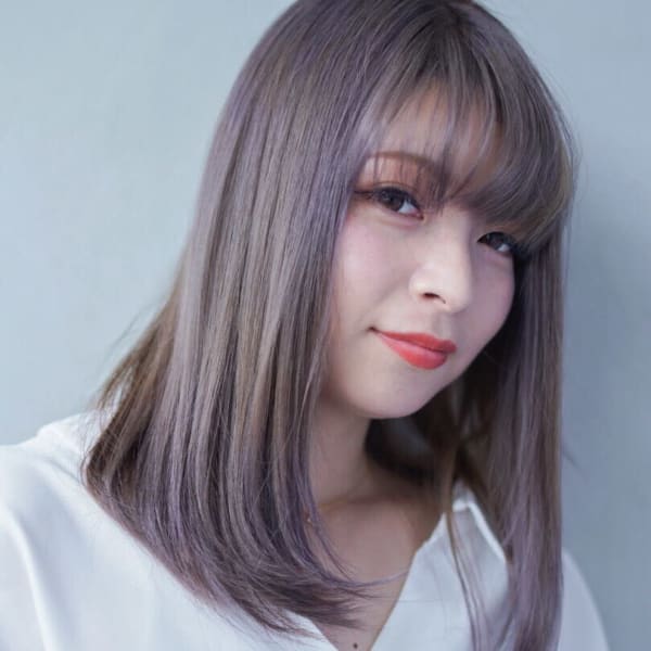 ダブルカラーのラベンダーグレー