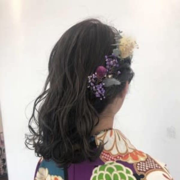ドライフラワー×ヘアアレンジ