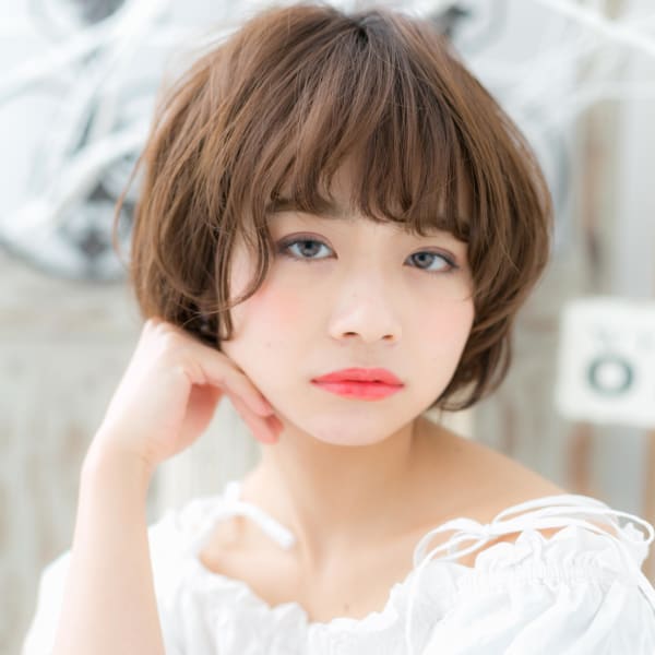 前下がりボブ★くせ毛風ラブカール マシュマロボブ