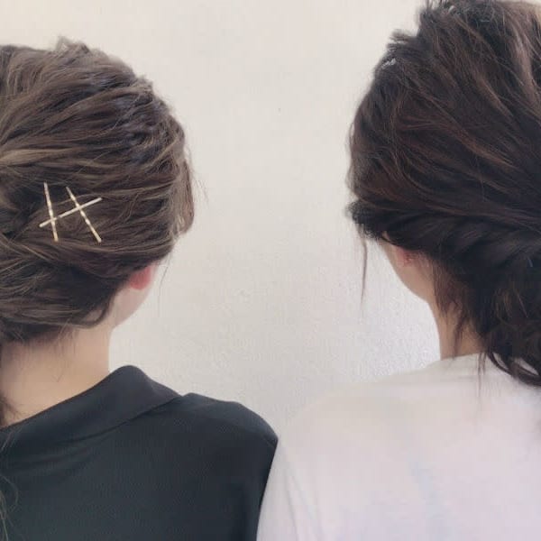 アレンジハーフアップ