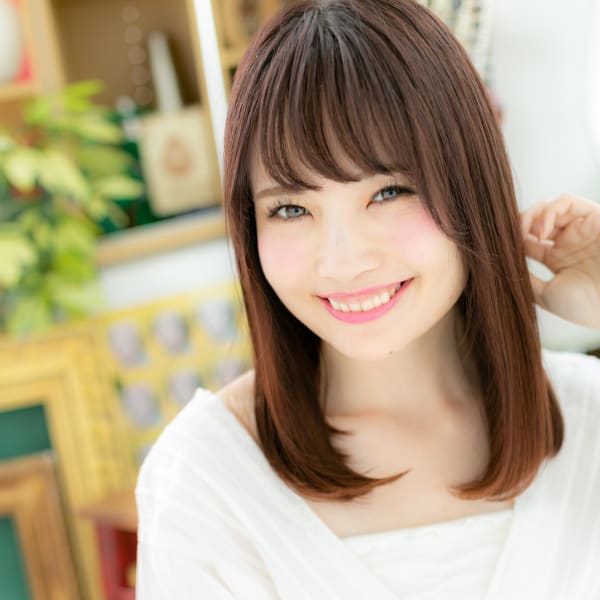 大人かわいい♪甘カラー♪斜めバングワンカール　モテロング