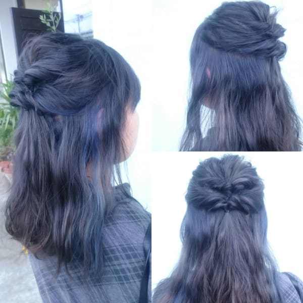 セミロングヘアスタイル