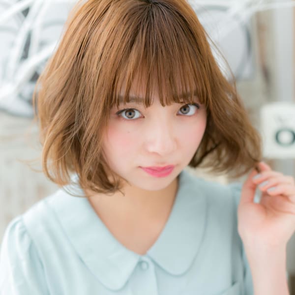 くせ毛風カールで作る★Aライン小顔ラフボブ ふんわりボブ