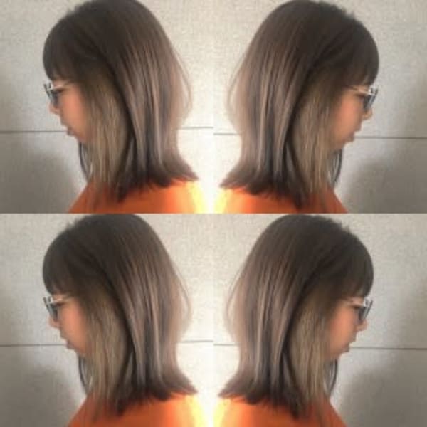 ロブ*透け感カラー*インナーカラー