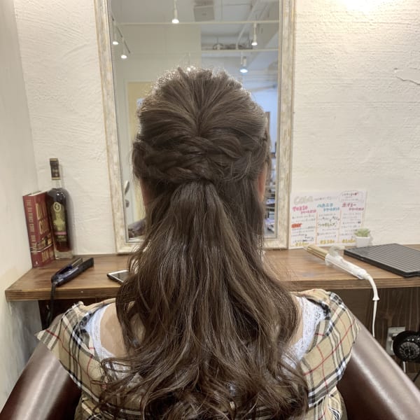 【COLO 吉祥寺 河野行史】ハーフアップスタイル